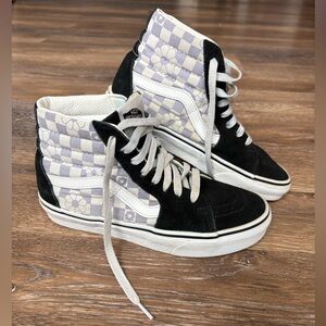 VANS Sk8-Hi ‘Floral Check’ Women’s High Top Sneakers Size 7 Excellent Condition